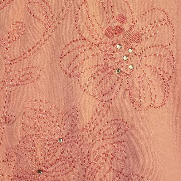 North Crest Ladies Pink Floral Top Sz. S - Picture 2 of 3